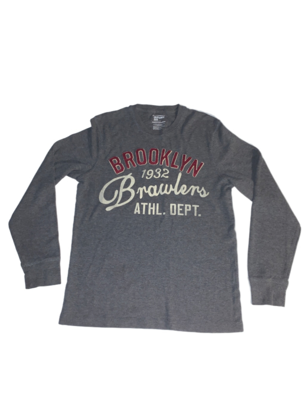 Men's Old Navy Gray Brooklyn Brawlers Long Sleeve Tee M